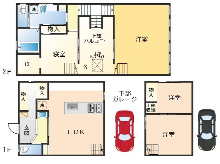豊中市千里園3丁目　貸家の間取り