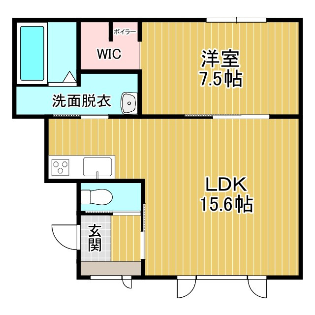 フォレスト新町Ⅲの間取り