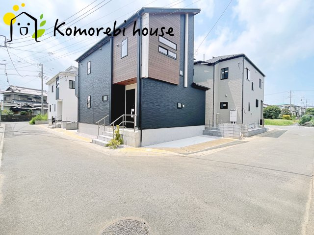 上尾市今泉2丁目　新築一戸建て　ブルーミングガーデン　03の前面道路含む現地写真|前面道路含む現地写真です