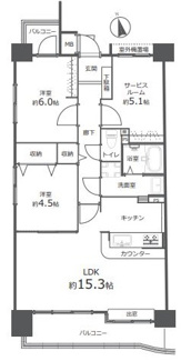 【間取り】 | 【上質リノベ】藤和ハイタウン天満町 | ※
間取図では分からない広さや明るさ，
資料には記載されていない情報があります。
ぜひ、現地を見られる事をお勧めいたします！