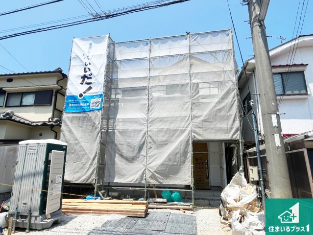 神戸市西区玉津町高津橋　新築一戸建ての外観|現在の進捗状況です！順調に作業進行中、完成が待ち遠しいです！詳細の間取り等、お気軽にお問い合わせください！
