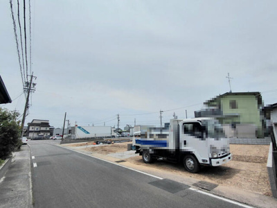 【外観】 | ブルーミングガーデン　袋井市月見町３棟／１期２号棟 | 現地土地写真