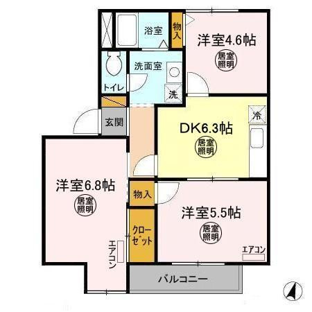 メルヴェイユ　Ⅱの間取り