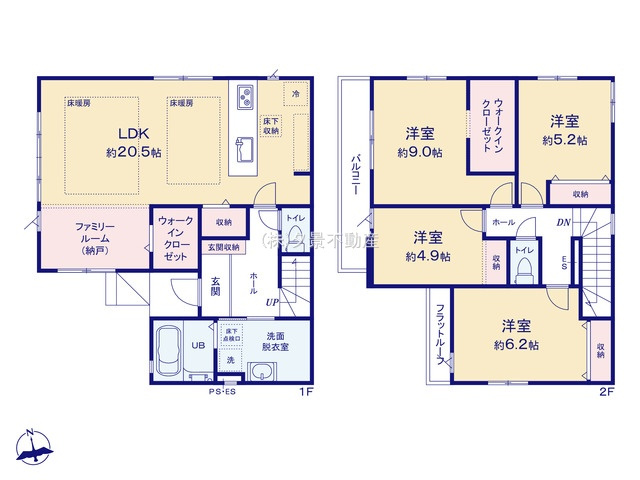 《仲介手数料無料》中央区鈴谷４丁目10-23新築一戸建てケイアイグレイスの間取り
