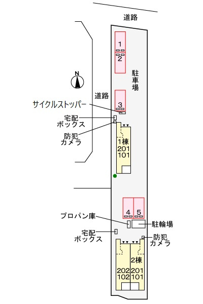 宮ノ丸トウロデン・２の区画図|駐車場