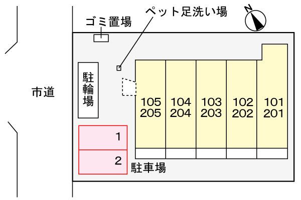 クレセールの駐車場
