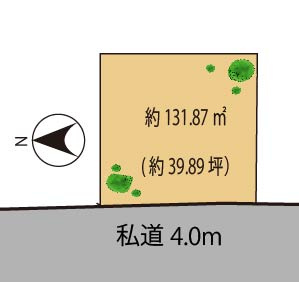 大田区久が原　建築条件付売地の土地図