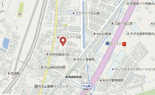 乙訓郡大山崎町大山崎尻江　新築戸建の地図
