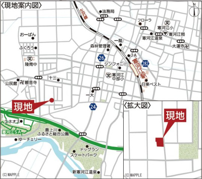 【地図】 | Cradle garden　寒河江市仲谷地第4　2号棟 | ★内覧予約でブランド米2kg★