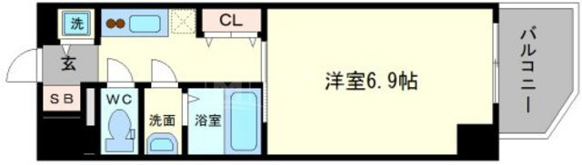 プランドール大手前レジデンスの間取り