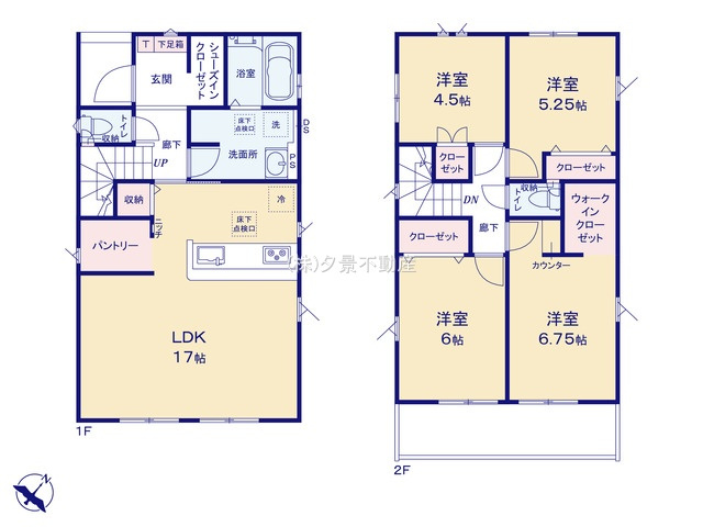 《仲介手数料無料》上尾市井戸木４丁目14-15新築一戸建てグラファーレの間取り