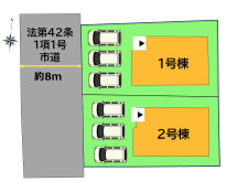 福岡市南区老司３丁目６期　１号棟の区画図