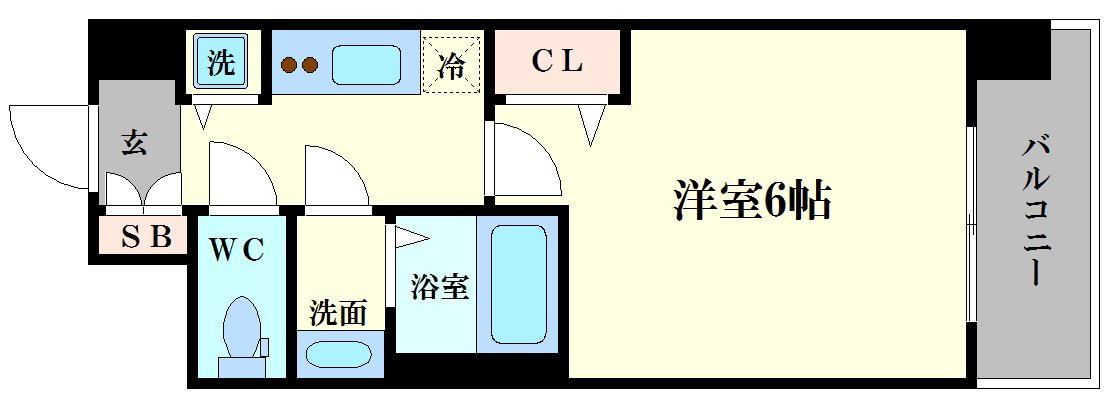 大阪市東成区玉津１丁目の賃貸マンションの間取り