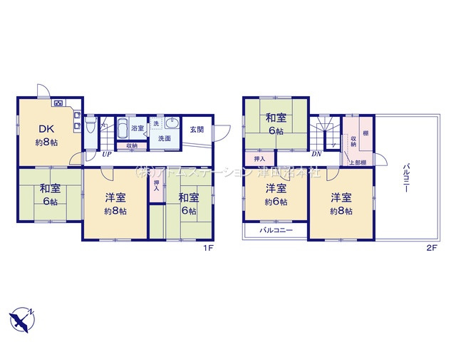 【間取り】 | アトムセレクト船橋市三咲８丁目中古戸建て