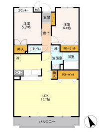 セルリア春日部Bの間取り
