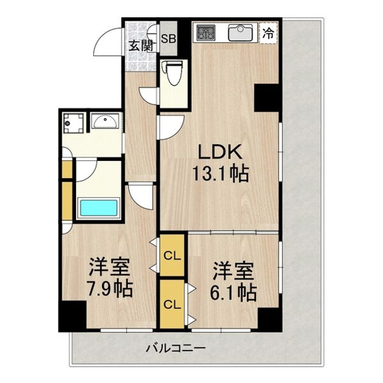 【間取り】 | セントラル堺東