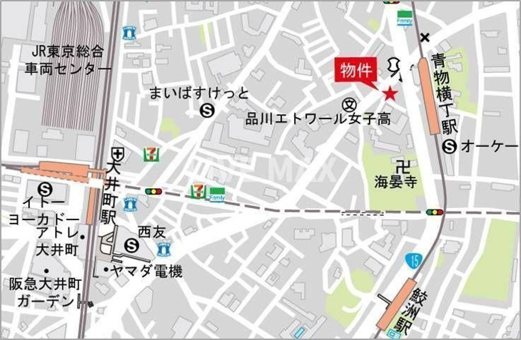 【地図】アーバネックス大井仙台坂 