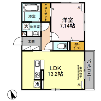 【間取り】 | クリスタ　Ｂ