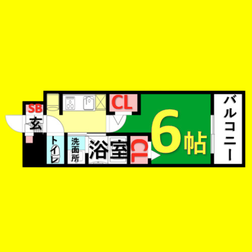エステムコート名古屋セントリア　名古屋市賃貸　仲介手数料無料の間取り