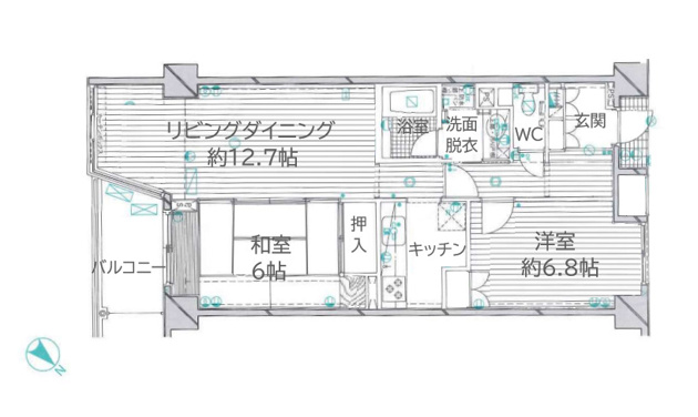 【間取り】 | サニークレスト伊東壱番館　7階