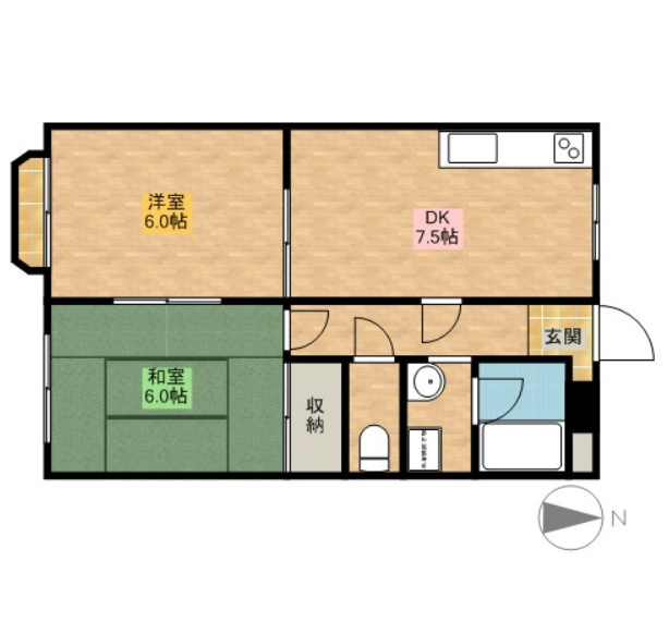 メゾン蒼B棟の間取り