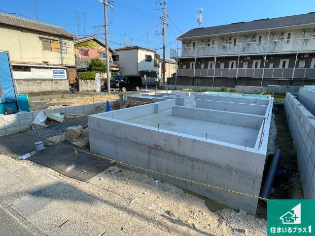 乙訓郡大山崎町大山崎尻江　第1期　新築一戸建ての外観|周辺は落ち着いた街並みの住宅地！子育てがしやすい住環境です！まだ未完成ですが、現地でしかわからない事もございます。是非一度ご覧ください。