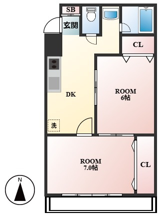 宇佐見マンションの間取り