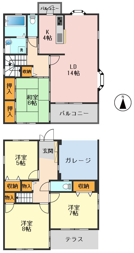 東小岩一戸建M邸の間取り