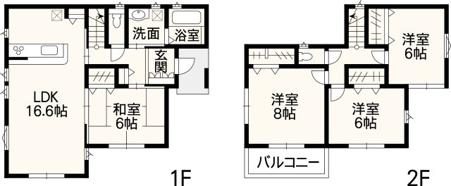 井上町戸建の間取り