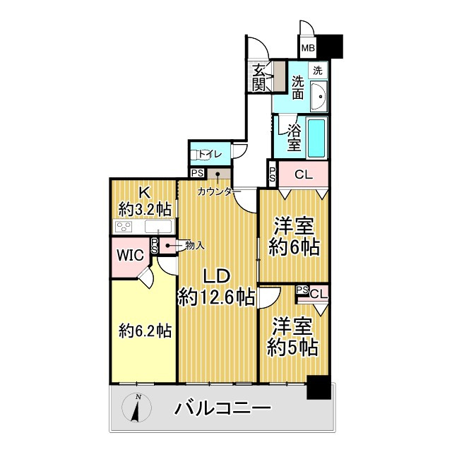 コスモ吉田近衛通の間取り