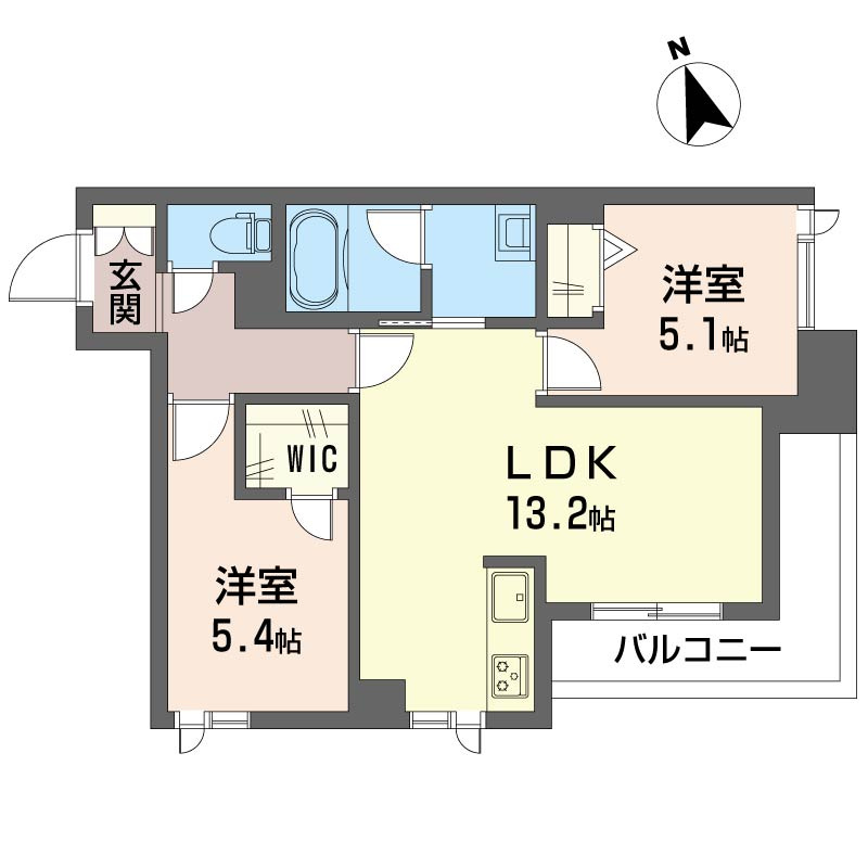 ベンディシオン市川の間取り