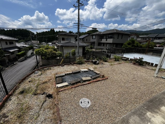 天満台西一丁目の庭|ブロック塀に囲まれた土のお庭付き。家庭菜園やガーデニングを楽しめるスペースです