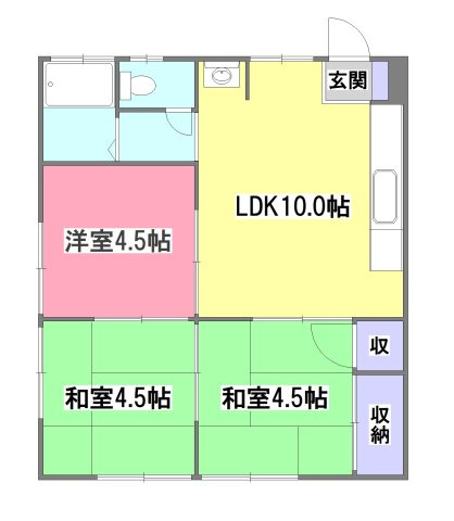 稲荷台ハイツの間取り