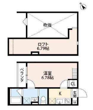 東大阪市森河内西２丁目のアパートの間取り