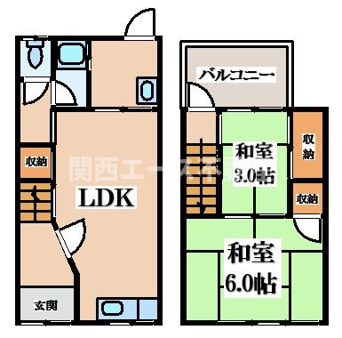 【間取り】 | 旭町貸家