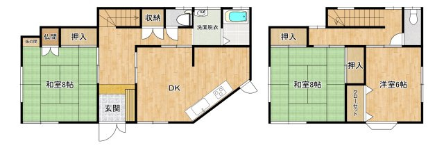 文里戸建ての間取り