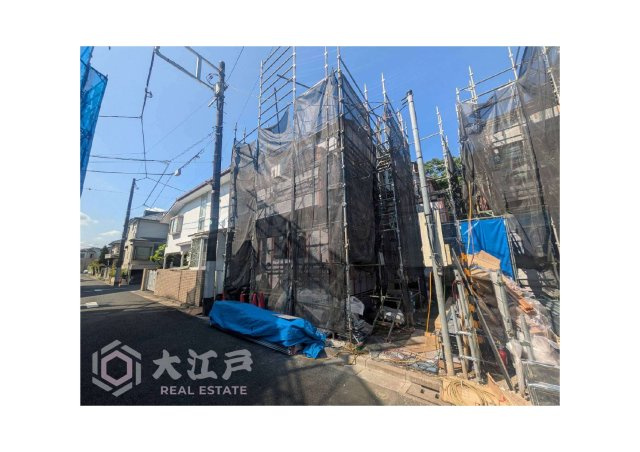練馬区立野町全２棟新築戸建　長期優良認定住宅の前面道路含む現地写真