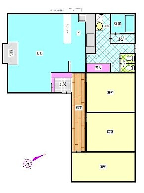 ■□米子市岡成中古戸建□■の間取り|建物面積約45坪。平屋3LDKとなります。
室内外共に木の温もりを感じれます。暖炉も備え付けられており贅沢な時間を過ごせそうです。