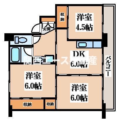【間取り】 | ビレッジハウス北口