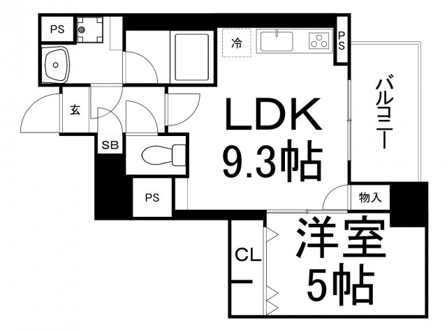 【間取り】 | クルーヴェルチュ扇町公園