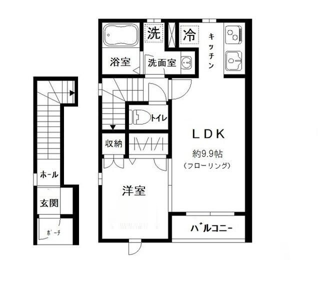 モモハウスの間取り|間取りです。
