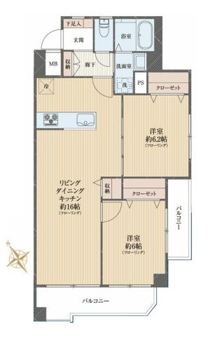 中銀松戸マンシオンの間取り|ドキドキの新生活も、安心してスタート。ぴったりの住まいを見つけませんか？クランディアが一緒に住まい選びをサポートします‼　まずは、お気軽にお問合せください　＃クランディア
