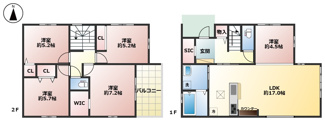 【間取り】 | 小倉台３丁目　新築戸建 | 図面と現況が異なる場合は現況を優先します