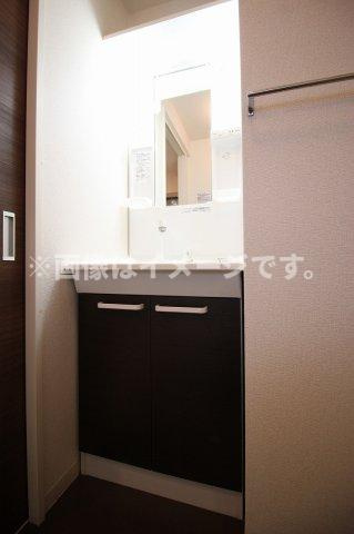 （仮称）都城市中町マンションの独立洗面台|独立洗面化粧台付き