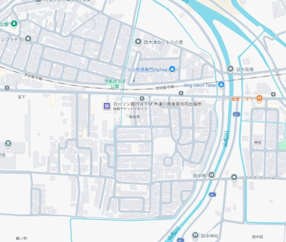 木津川市木津南後背　第6期　新築一戸建ての地図
