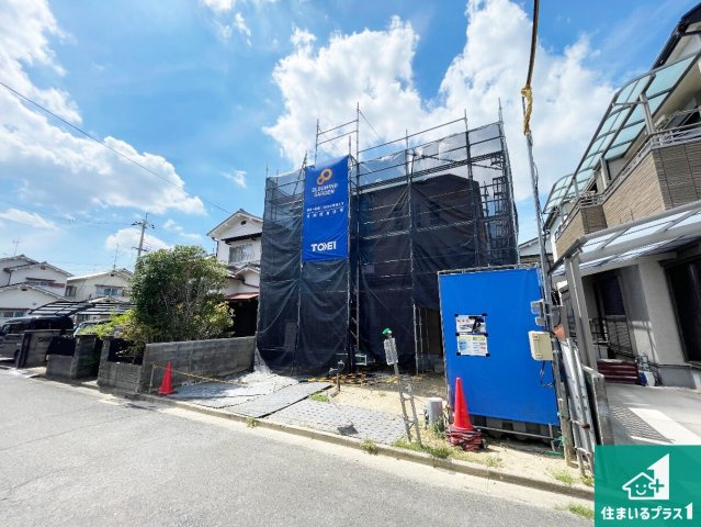木津川市木津南後背　第6期　新築一戸建ての外観|周辺は落ち着いた街並みの住宅地！子育てがしやすい住環境です！まだ未完成ですが、現地でしかわからない事もございます。是非一度ご覧ください。
