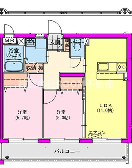 （仮称）都城市中町マンションの間取り