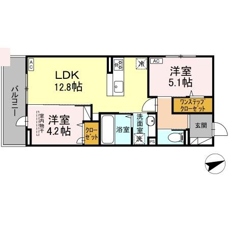 D-ROOM西熊本駅Ⅱの間取り