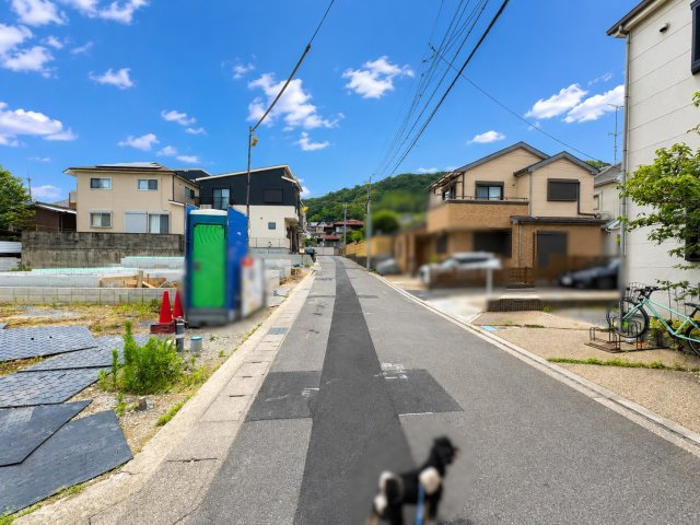 大山崎尻江Ⅰ期【全５区画】の前面道路含む現地写真