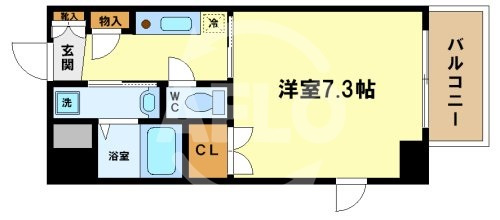 エイペックス京町堀の間取り|エイペックス京町堀　開放感ある間取り